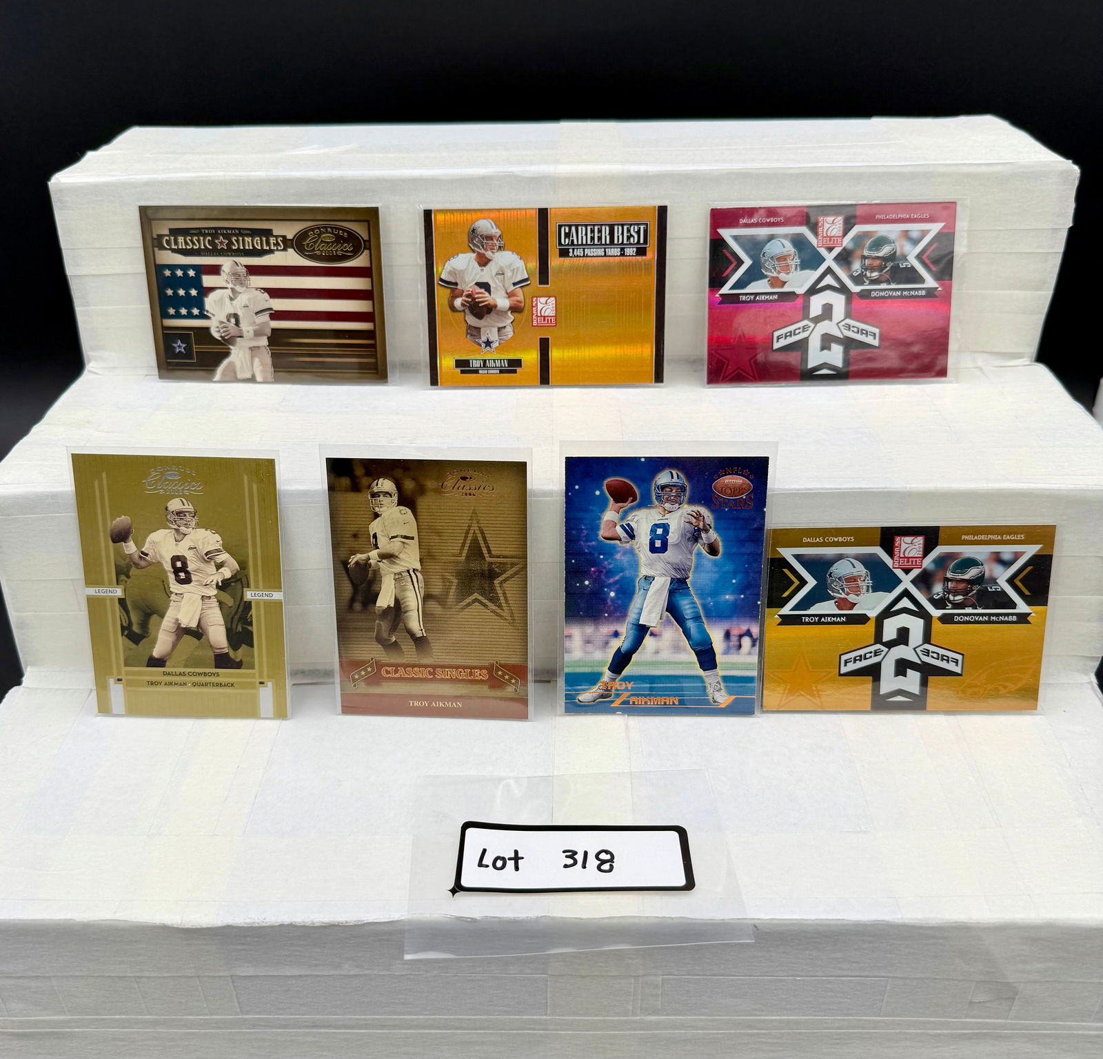 Troy Aikman Vintage Insert and Serial Numbered Football Cards (7) Total (1 of 3)