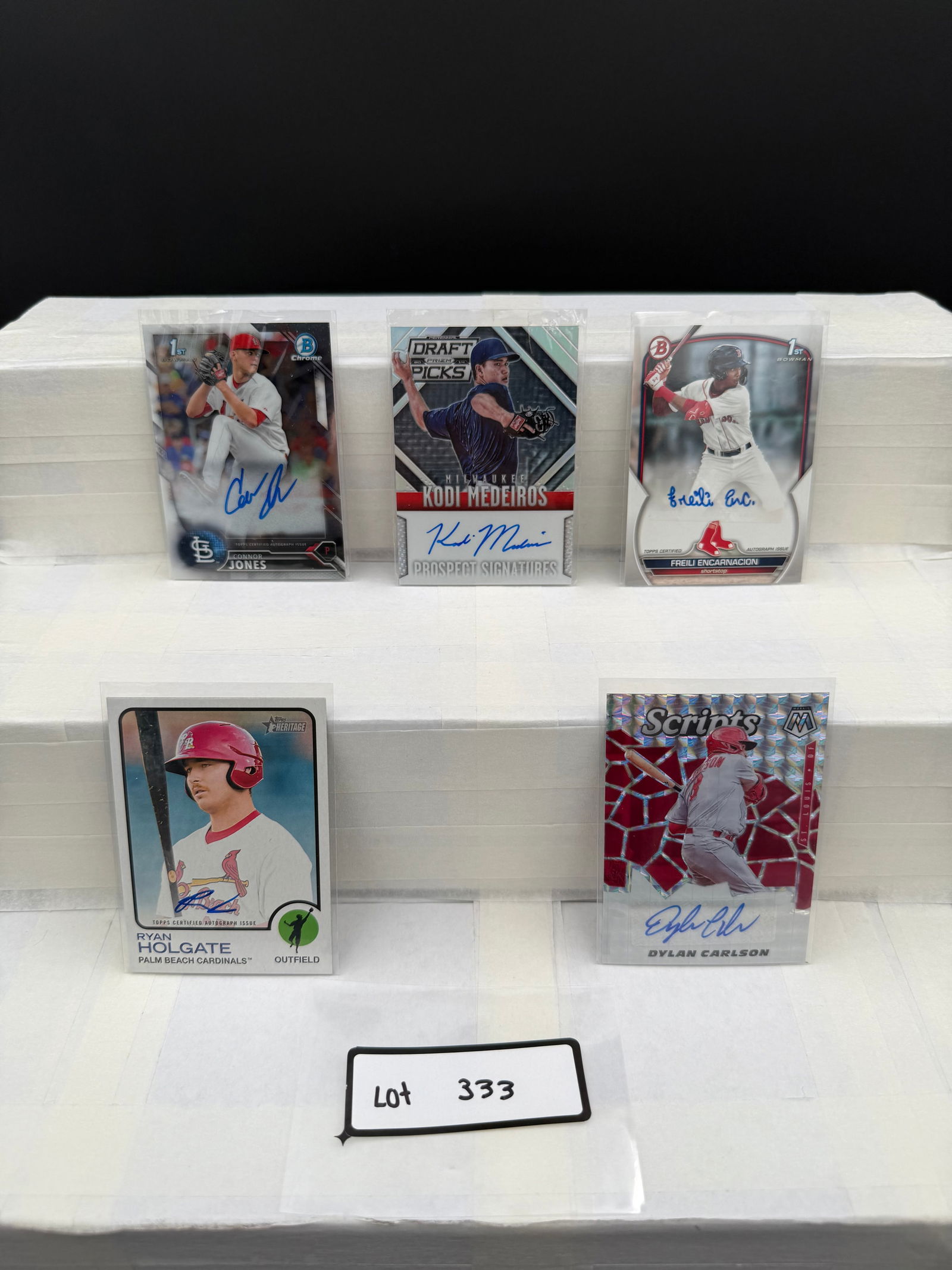 (5) Baseball Card Autographs from Rookies (1 of 3)