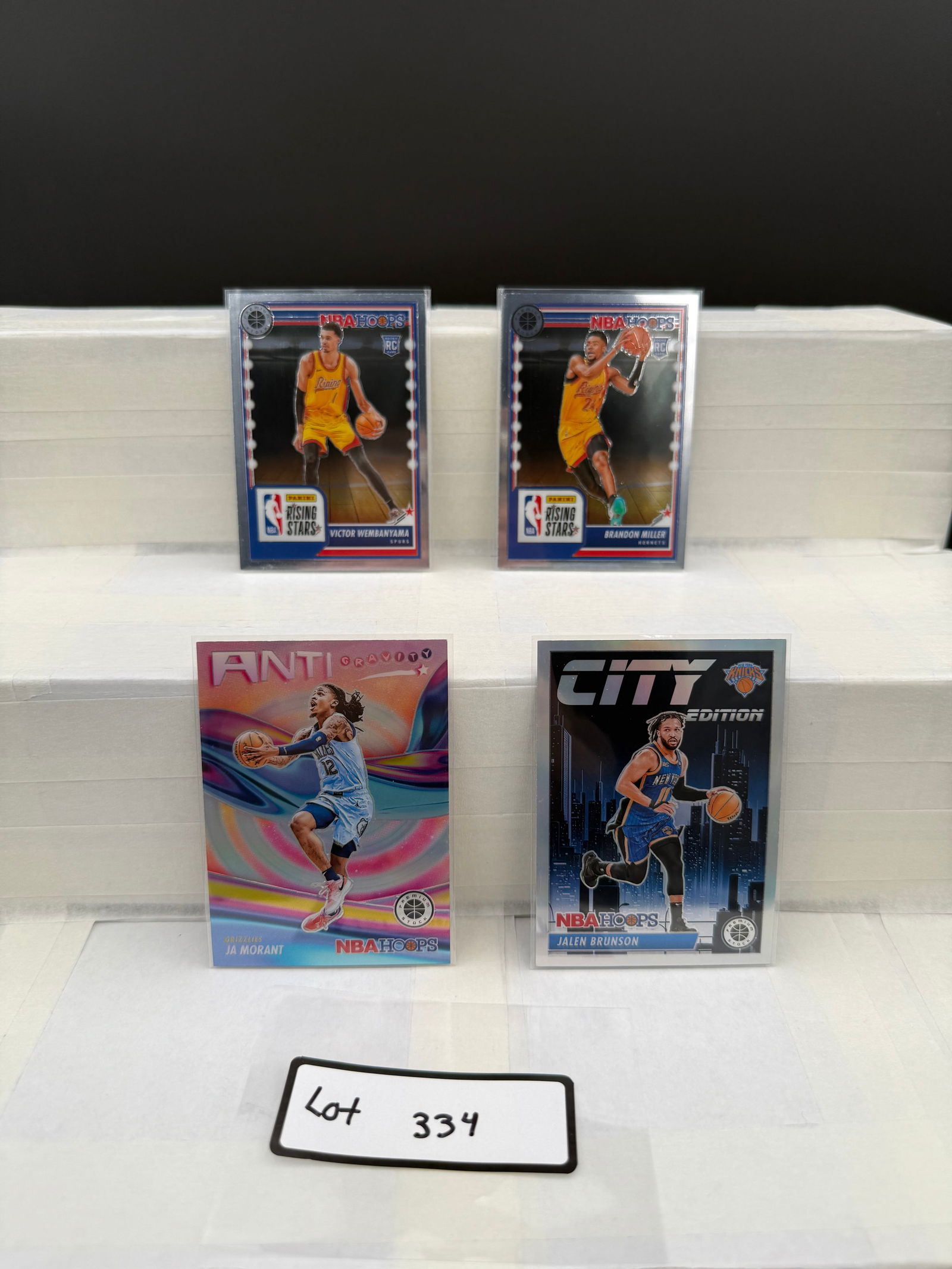 (4) Basketball Cards Including Victor Wembanyama Rookie, Brandon Miller, Ja Morant Prizm (1 of 3)