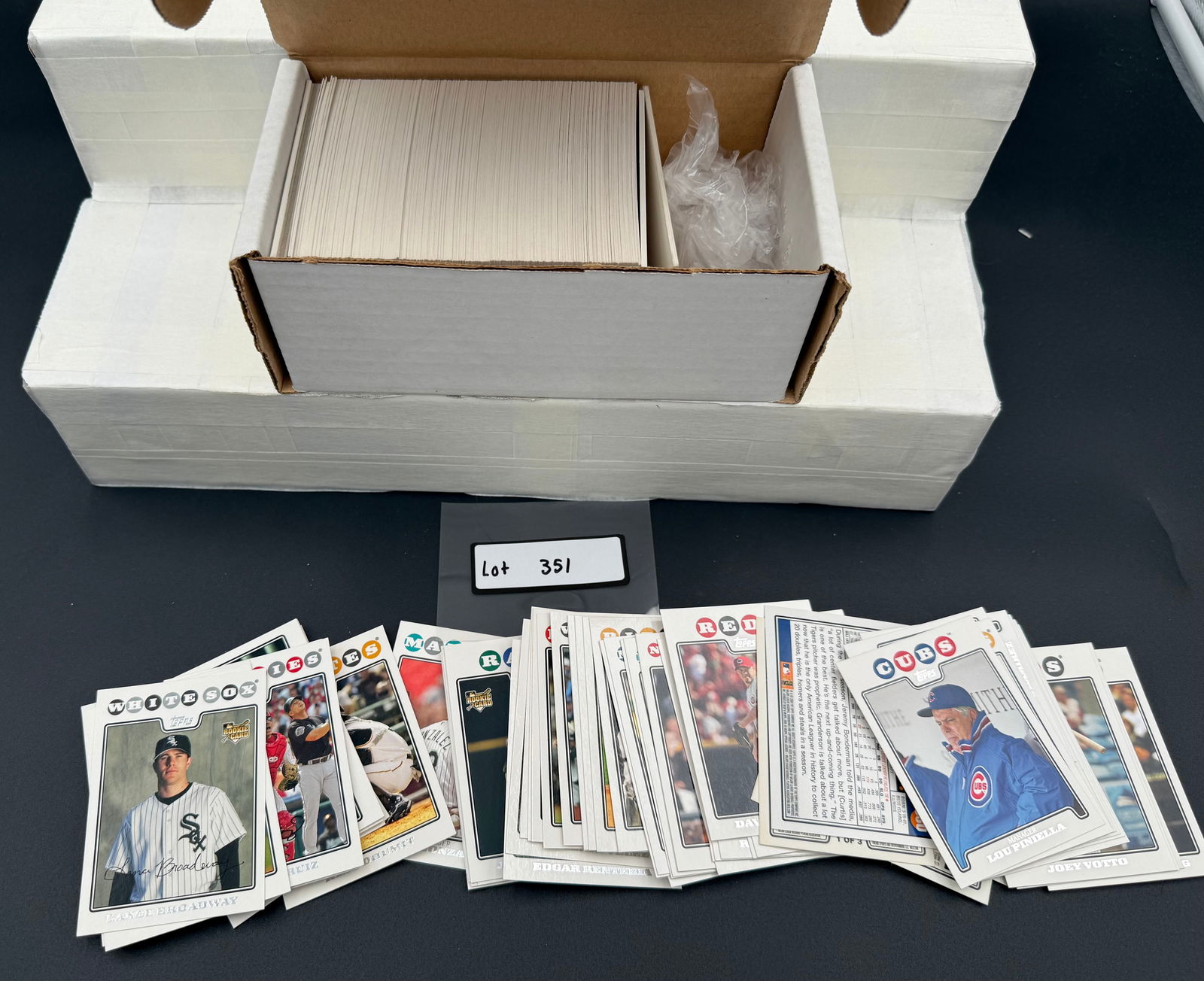 Complete Set of 2008 Topps Baseball Cards. Joey Votto Rookie, Mickey Mantle Insert (1 of 3)