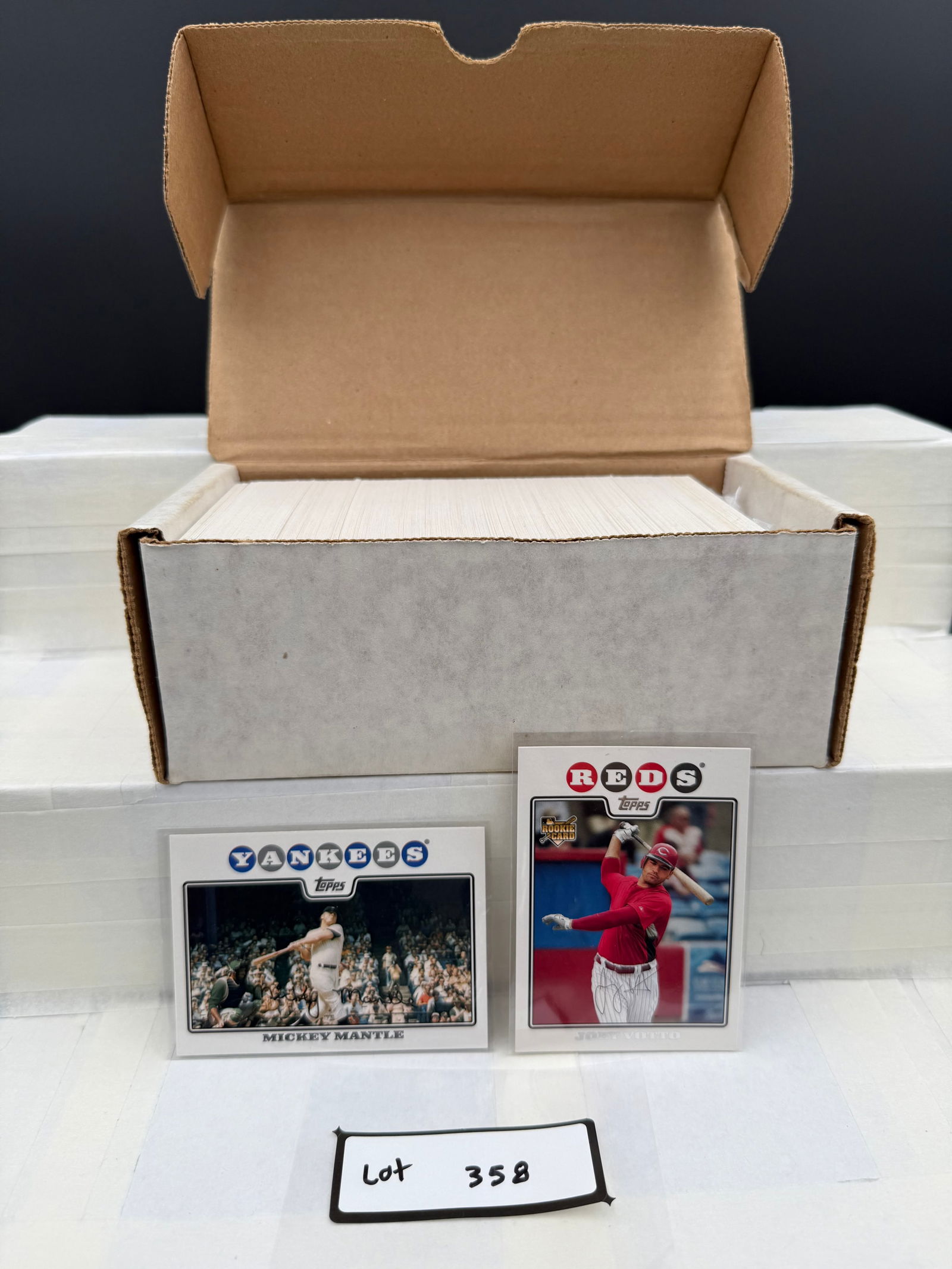 Complete Set of 2008 Topps Baseball Cards. Joey Votto Rookie, Mickey Mantle Insert (1 of 4)
