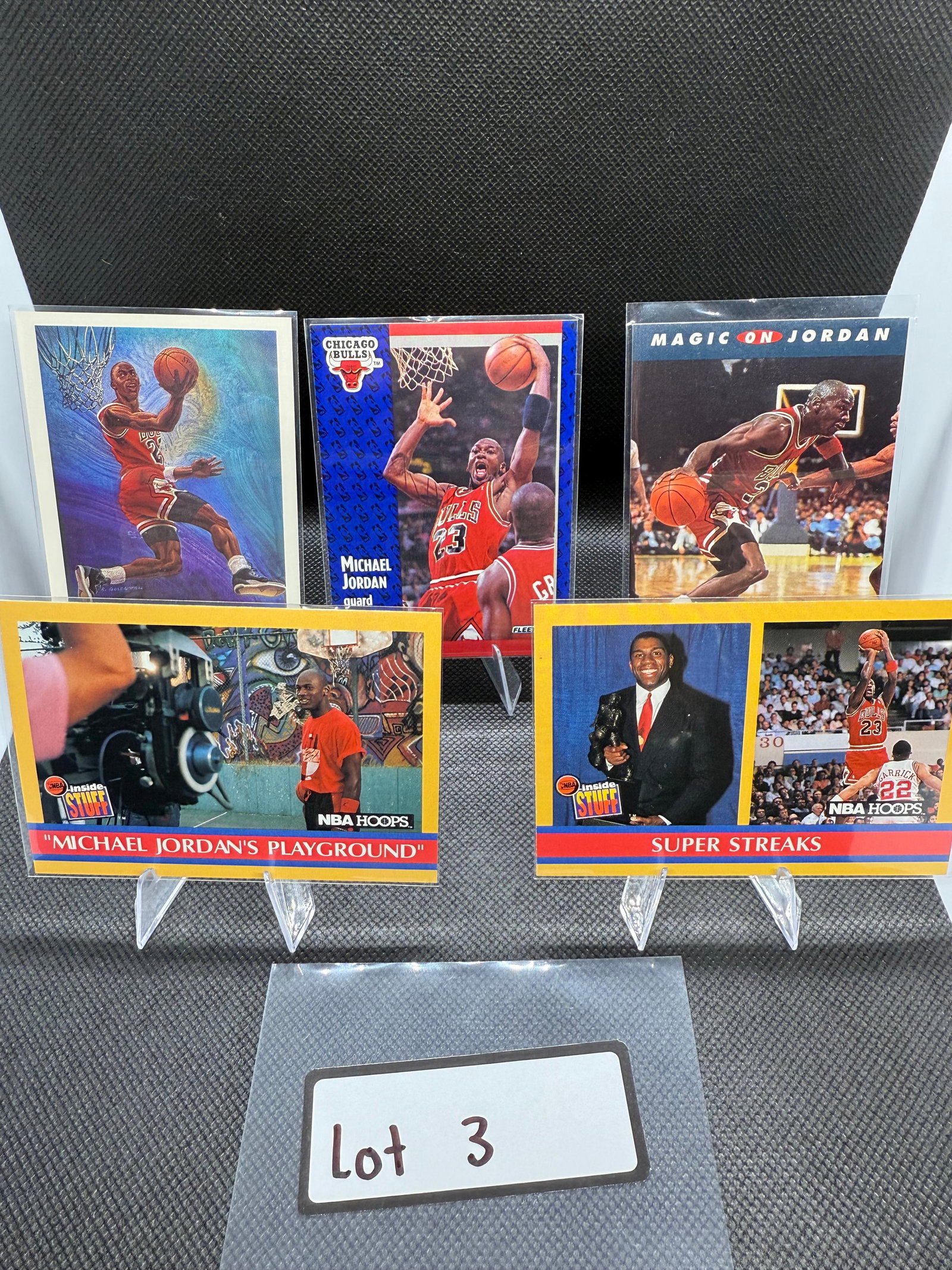 (5) Michael Jordan Basketball Cards Chicago Bulls: Item: (5) Michael Jordan Basketball Cards Chicago Bulls Please look at the pictures carefully to determine what you believe the condition of this collectible is. We are not professional authenticators