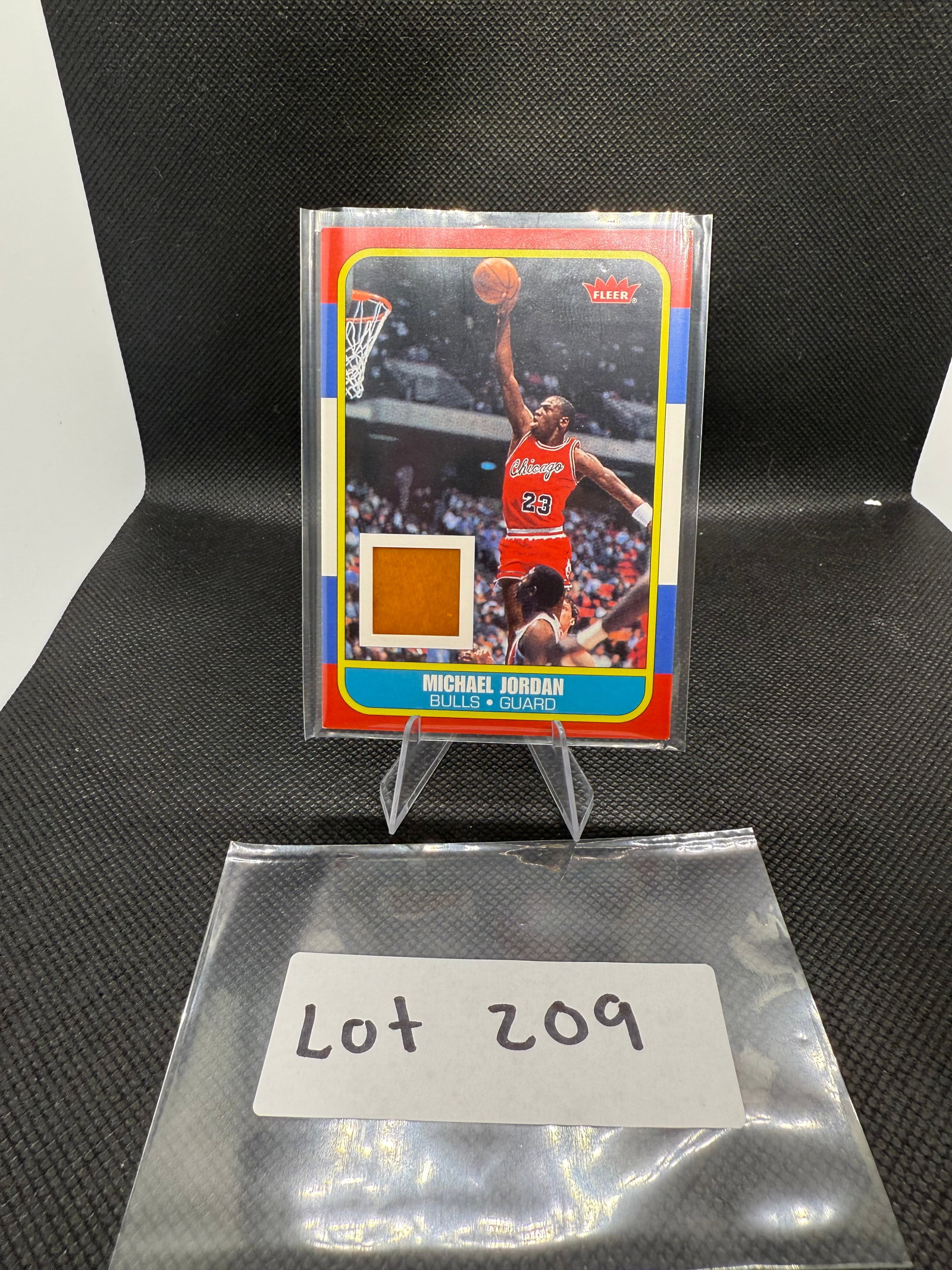 Michael Jordan 1986 Fleer Rookie Card - Game Used Trading Card from 2007 Fleer (1 of 2)