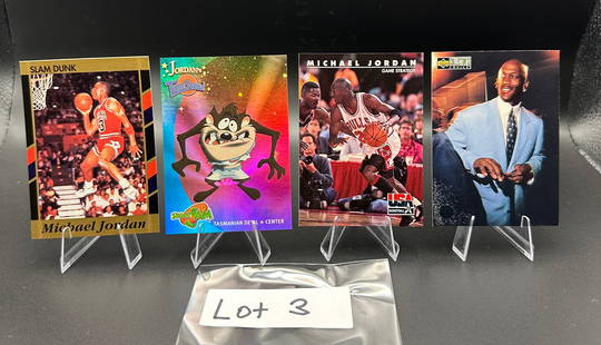 (4) Michael Jordan Basketball Cards Chicago Bulls: Item: (4) Michael Jordan Basketball Cards Chicago Bulls Please look at the pictures carefully to determine what you believe the condition of this collectible is. We are not professional
