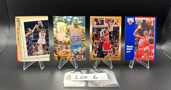 (4) Michael Jordan Basketball Cards Chicago Bulls -Hologram: Item: (4) Michael Jordan Basketball Cards Chicago Bulls -Hologram Please look at the pictures carefully to determine what you believe the condition of this collectible is. We are not professional