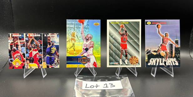 (4) Michael Jordan Basketball Cards Chicago Bulls - HoloJam Insert: Item: (4) Michael Jordan Basketball Cards Chicago Bulls - HoloJam Insert Please look at the pictures carefully to determine what you believe the condition of this collectible is. We are not