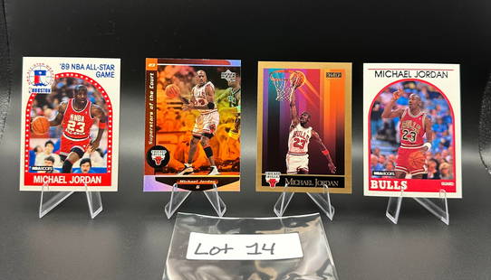 (4) Michael Jordan Basketball Cards Chicago Bulls: Item: (4) Michael Jordan Basketball Cards Chicago Bulls Please look at the pictures carefully to determine what you believe the condition of this collectible is. We are not professional