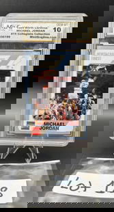 Michael Jordan Graded Basketball Card College Rookie Card - Gem Mint 10: Item: Michael Jordan Graded Basketball Card College Rookie Card - Gem Mint 10 Please look at the pictures carefully to determine what you believe the condition of this collectible is. We are not