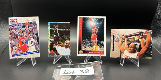 (4) Michael Jordan Basketball Cards Chicago Bulls: Item: (4) Michael Jordan Basketball Cards Chicago Bulls Please look at the pictures carefully to determine what you believe the condition of this collectible is. We are not professional authenticators