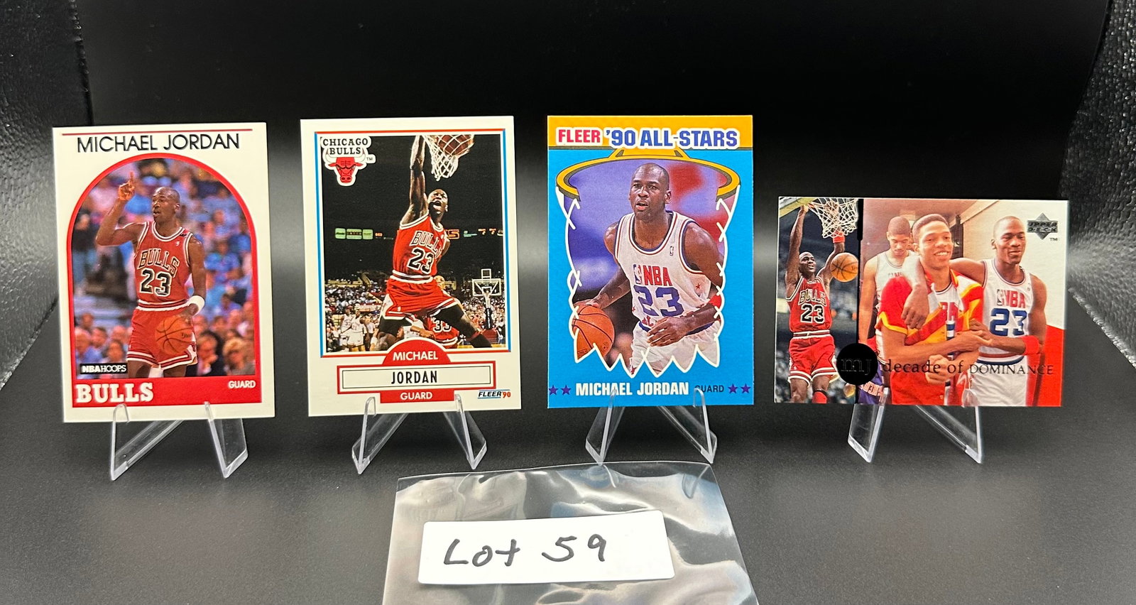 (4) Michael Jordan Basketball Cards Chicago Bulls: Item: (4) Michael Jordan Basketball Cards Chicago Bulls Please look at the pictures carefully to determine what you believe the condition of this collectible is. We are not professional authenticators