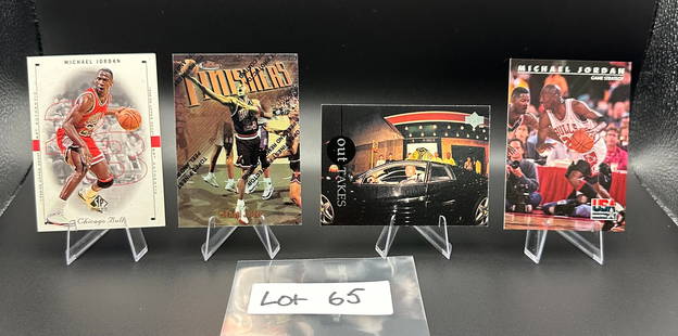 (4) Michael Jordan Basketball Cards Chicago Bulls: Item: (4) Michael Jordan Basketball Cards Chicago Bulls Please look at the pictures carefully to determine what you believe the condition of this collectible is. We are not professional authenticators