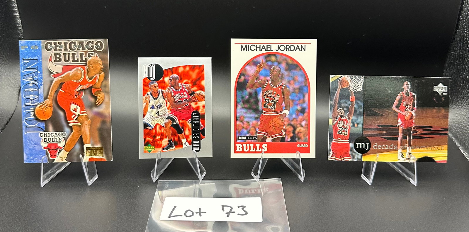 (4) Michael Jordan Basketball Cards Chicago Bulls: Item: (4) Michael Jordan Basketball Cards Chicago Bulls Please look at the pictures carefully to determine what you believe the condition of this collectible is. We are not professional authenticators