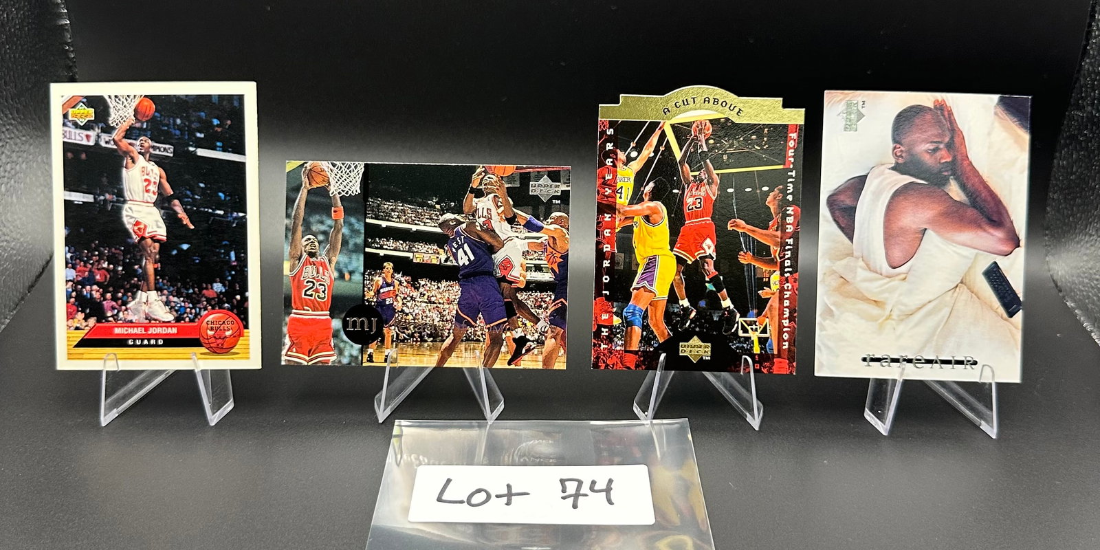 (4) Michael Jordan Basketball Cards Chicago Bulls: Item: (4) Michael Jordan Basketball Cards Chicago Bulls Please look at the pictures carefully to determine what you believe the condition of this collectible is. We are not professional authenticators