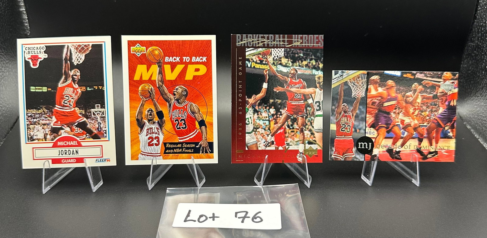 (4) Michael Jordan Basketball Cards Chicago Bulls: Item: (4) Michael Jordan Basketball Cards Chicago Bulls Please look at the pictures carefully to determine what you believe the condition of this collectible is. We are not professional authenticators