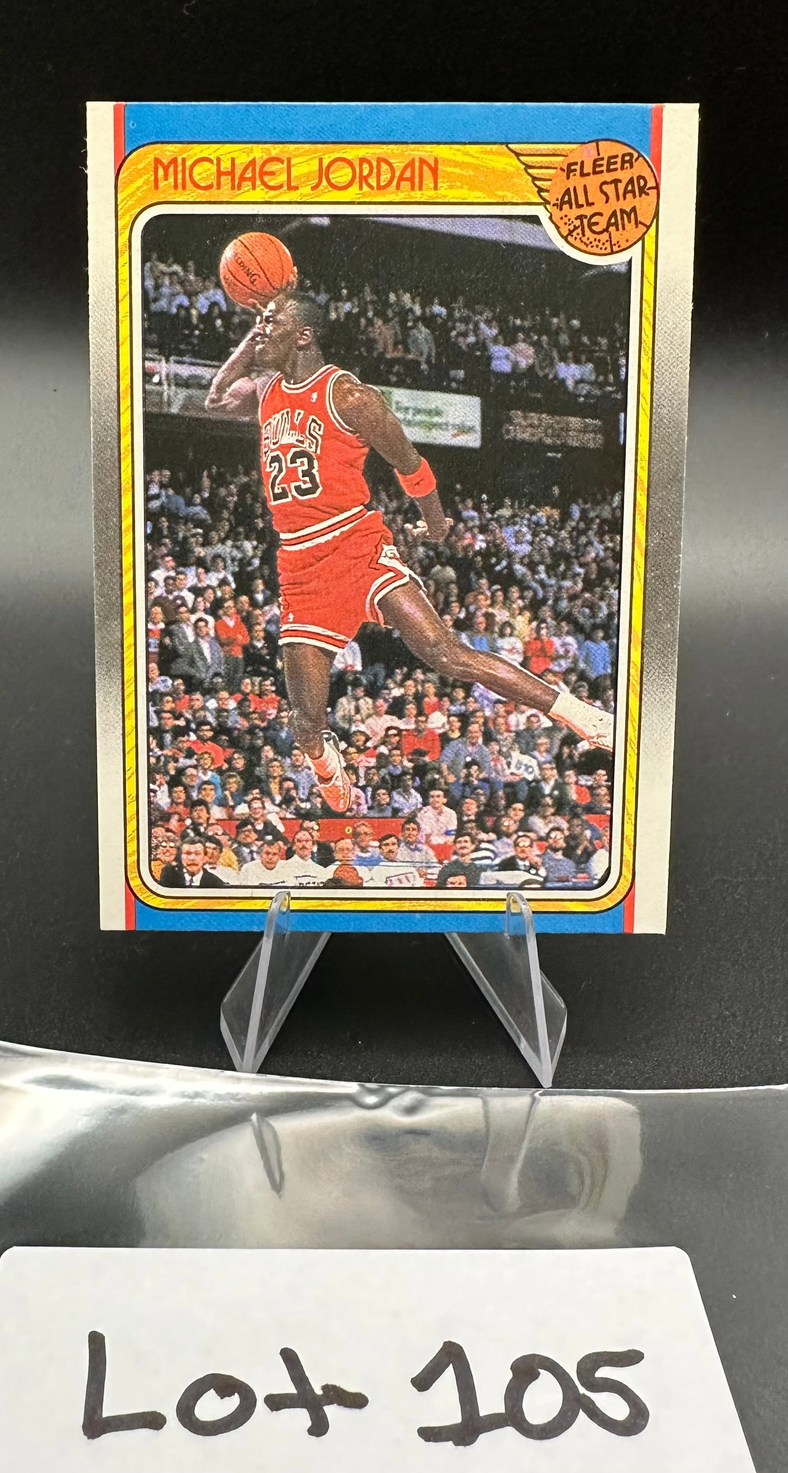 1988-89 Michael Jordan Fleer All Star #120 Chicago Bulls: Item: 1988-89 Michael Jordan Fleer All Star #120 Chicago Bulls Please look at the pictures carefully to determine what you believe the condition of this collectible is. We are not professional authent
