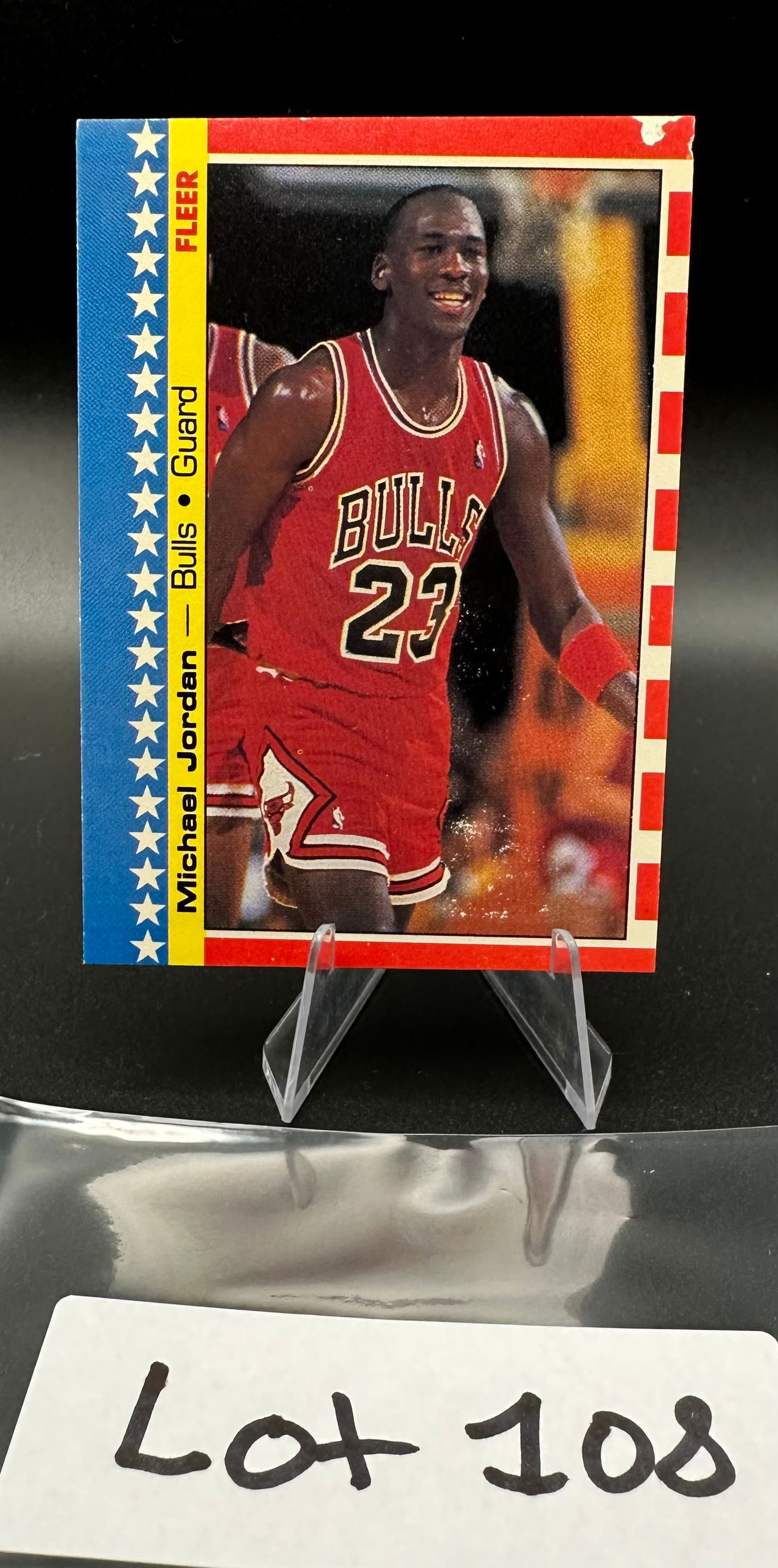 1987-88 Fleer Sticker #2 Michael Jordan Chicago Bulls (1 of 2)