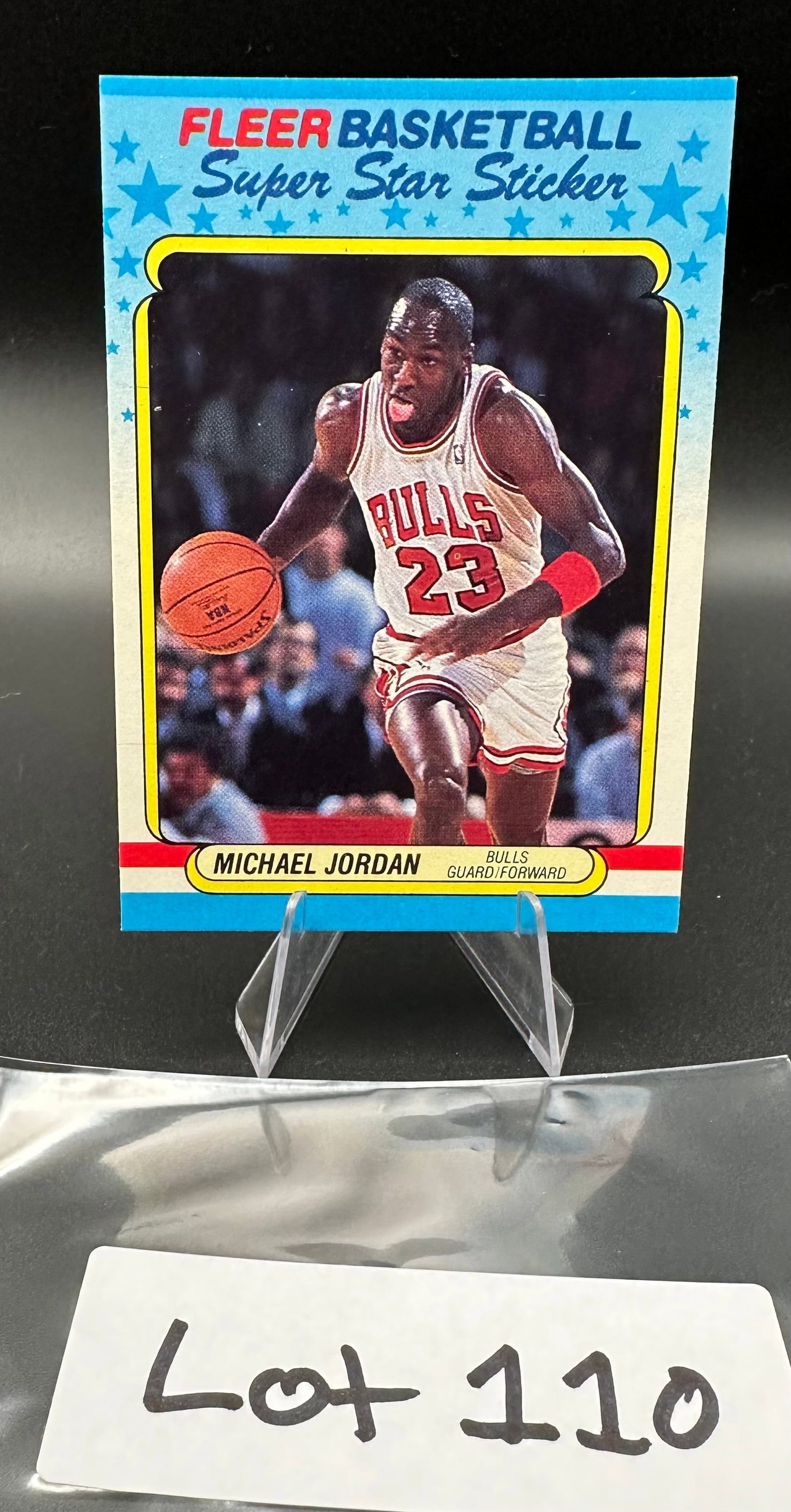 Michael Jordan Fleer 1988 All-Star Sticker Card #7 Chicago Bulls (1 of 2)