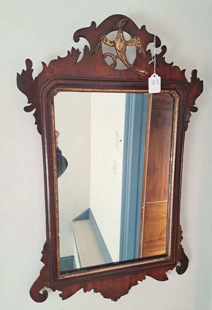 Georgian mirror with gilded eagle (1 of 2)
