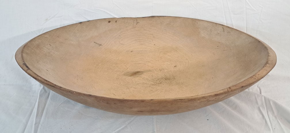 Large oval trencher.: 24 3/4" Long x 15 1/2" Deep x 5" Tall.