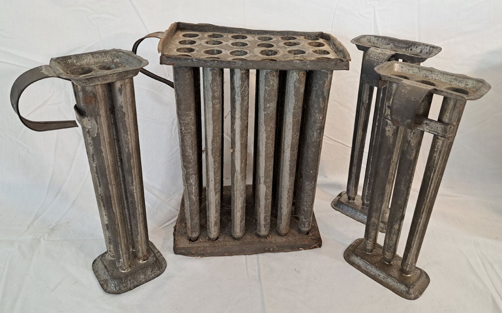 5 Piece candle mold lot. (1 of 3)