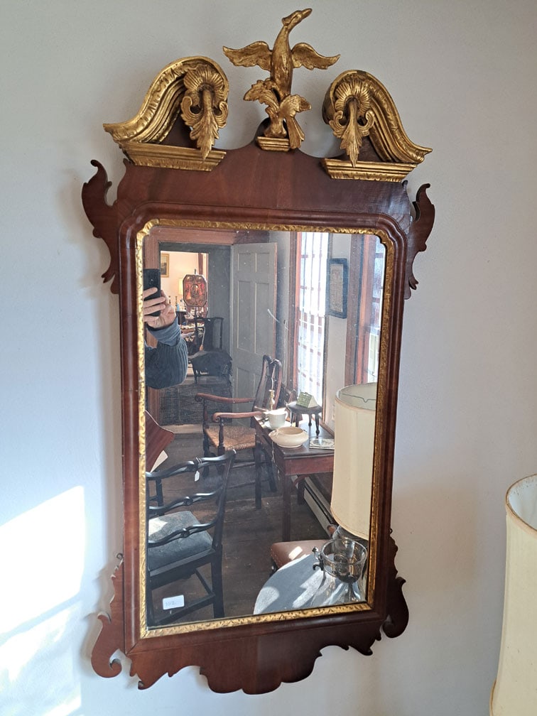 Georgian Mirror with Gilded Eagle and Acanthus Leaves (1 of 5)