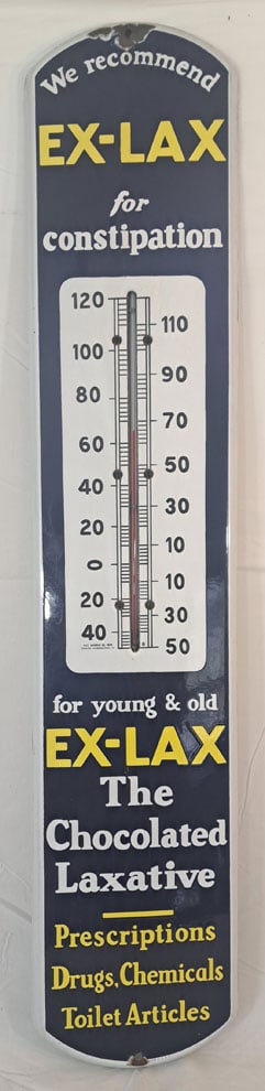 Porcelain Advertising Ex- Lax Thermometer (1 of 4)