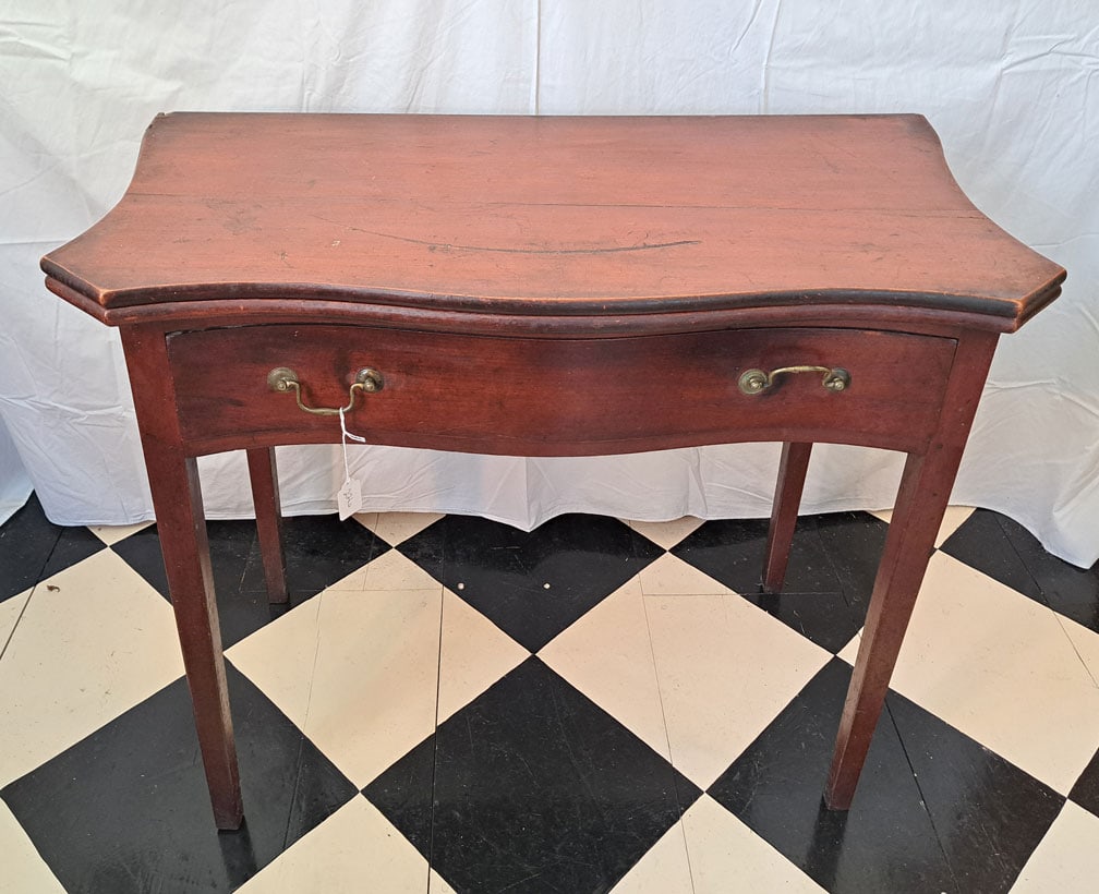 One Drawer Card Table. Probably New Hampshire. (1 of 5)