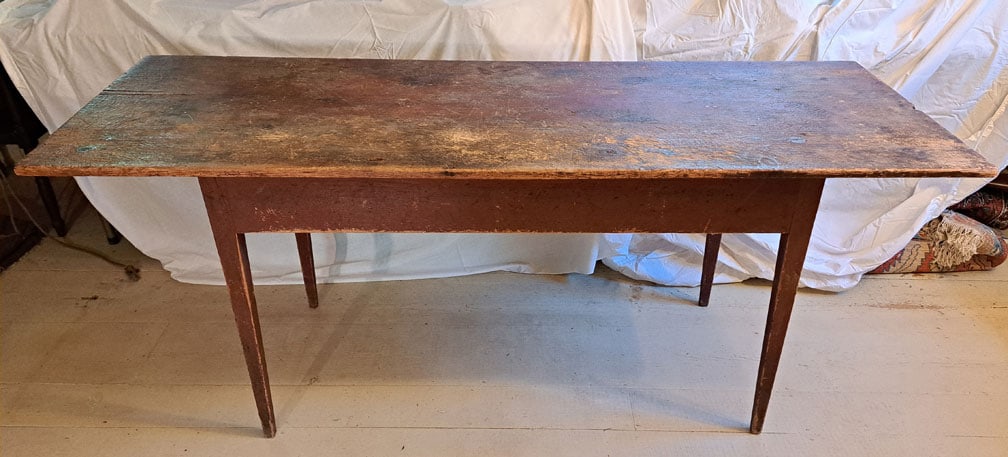 Hepplewhite Harvest Table in Original Paint (1 of 7)