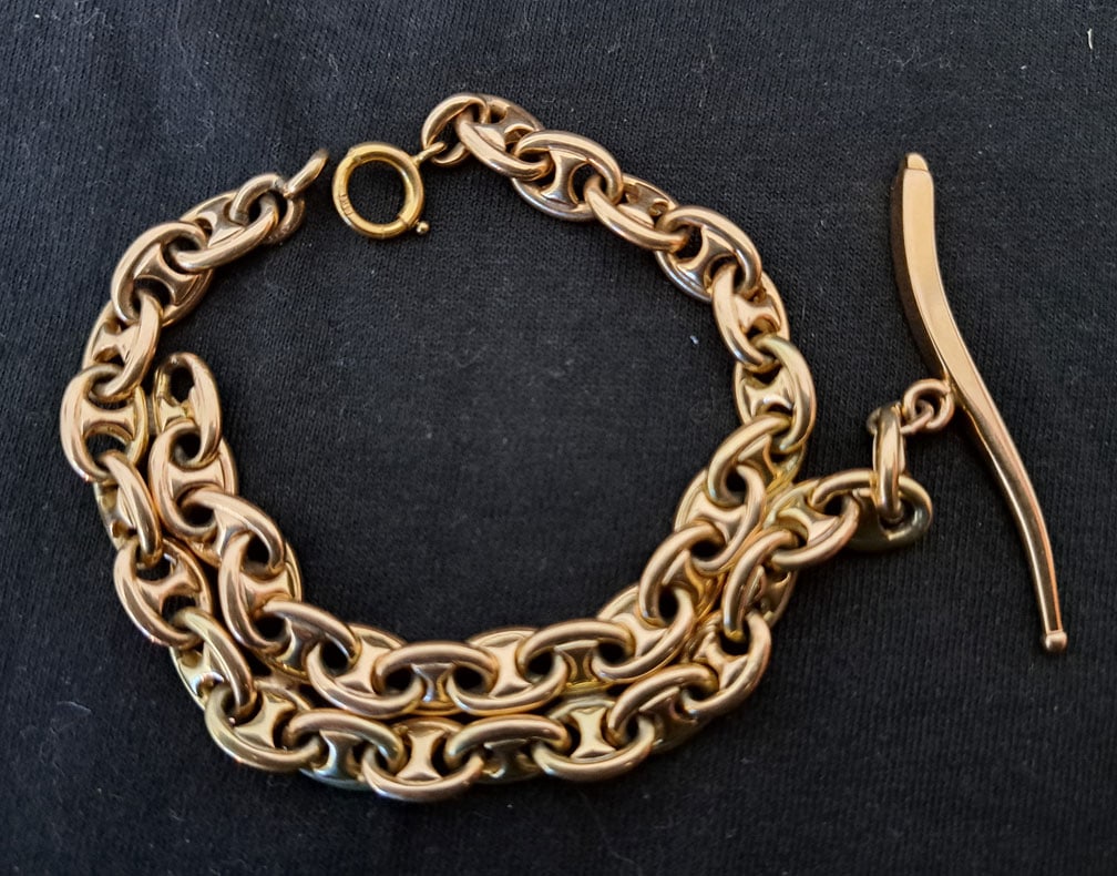 14k Gold Tested by Mass Spectrometer Watch Fob/ Bracelet (1 of 2)