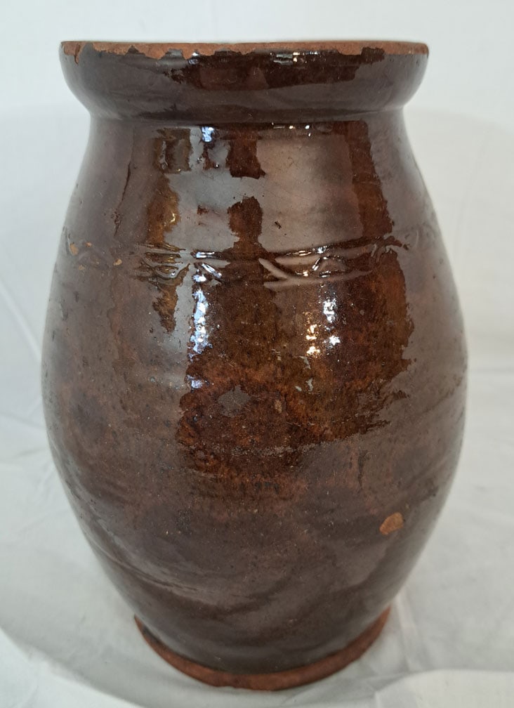 Redware Jar: 8 3/8" Tall X 6" Wide