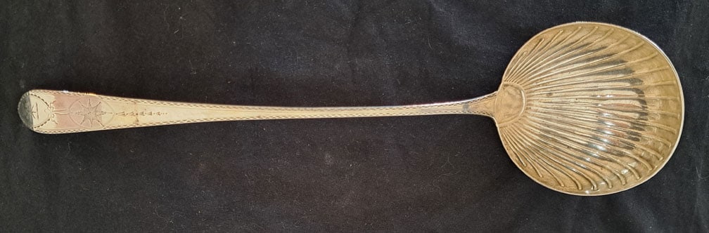 Coin Silver Ladle. Monogrammed "HB" (1 of 5)