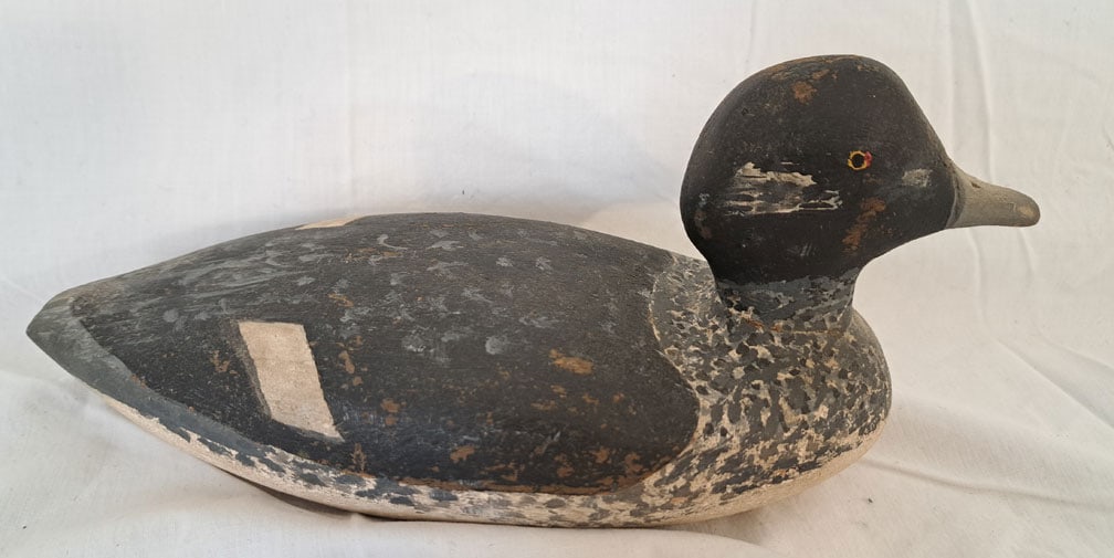 Wooden Duck Decoy: 10 1/2 Long X 4 1/2" Wide X 5" Tall