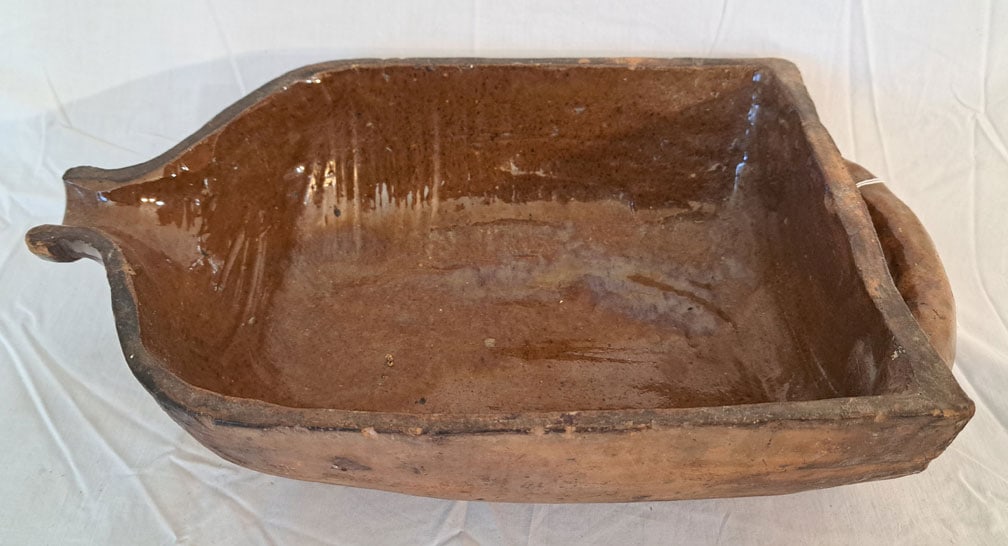 Redware Bowl with Spout and Handle (1 of 4)