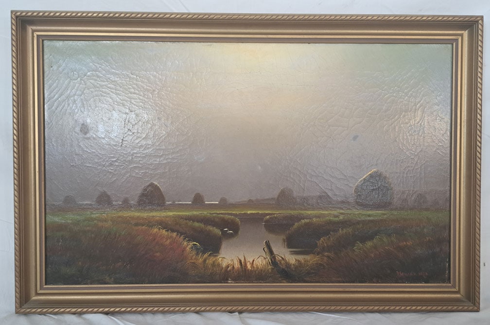 OOC Of Haystacks signed "Hewes." Horace Greeley Hewes (1849 0 1927) Braintree, MA. (1 of 6)