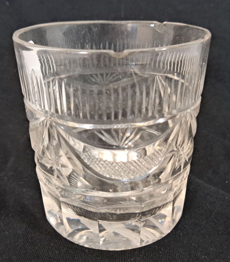 Cut and Engraved Tumbler. c. 1800. England. Possible Reference to Thomas Paine. (1 of 4)