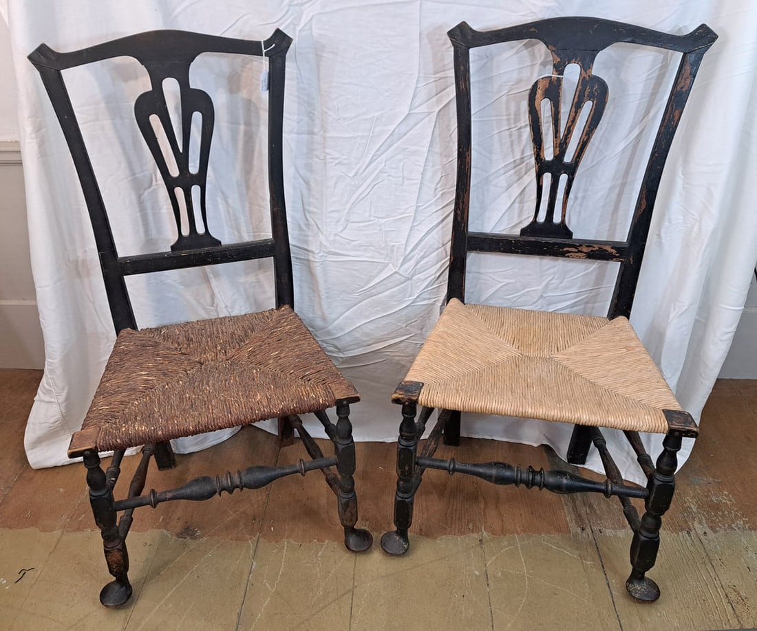 Assembled Pair of Queen Anne Chairs. (1 of 8)