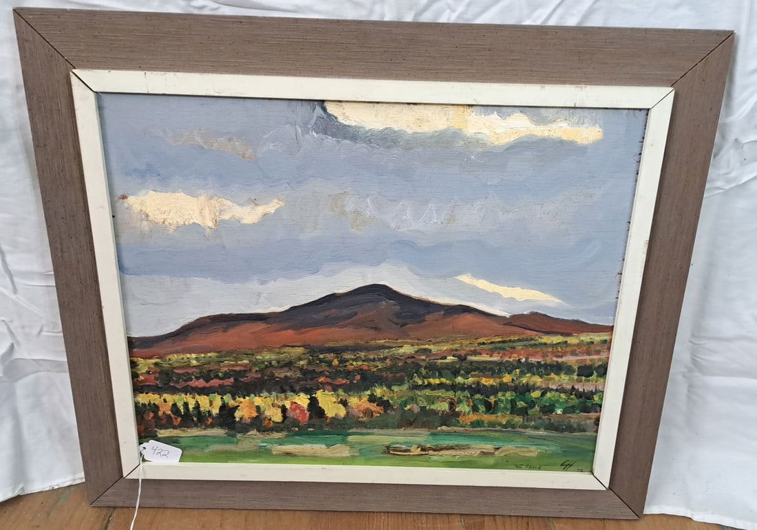 Oil on Board by Christopher Huntington. Mount Vernon, ME. (1 of 4)