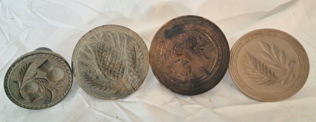 Lot of Four Buttermolds (1 of 2)