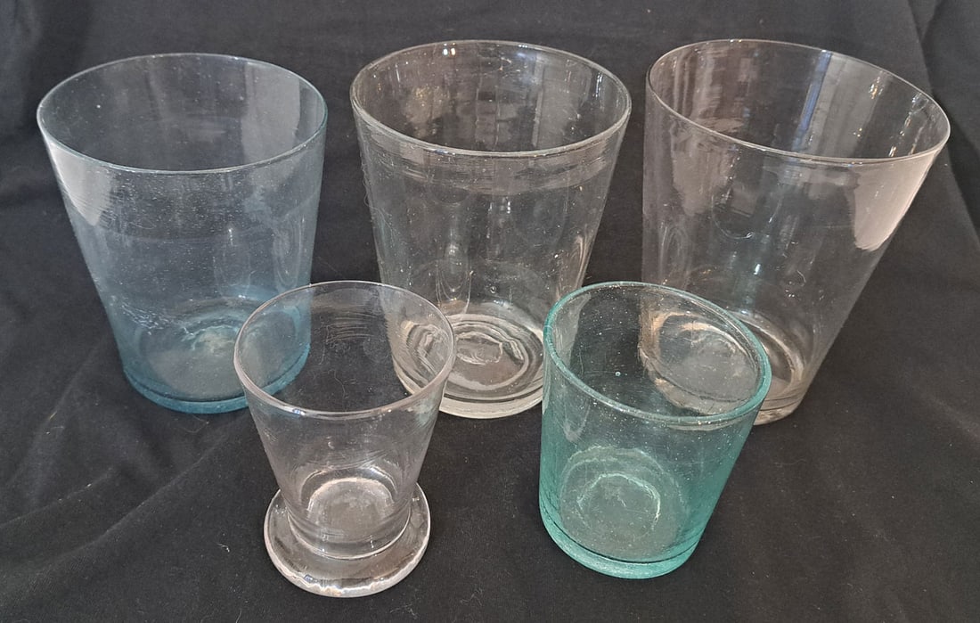 Lot of Five Early Glass Pieces (1 of 3)