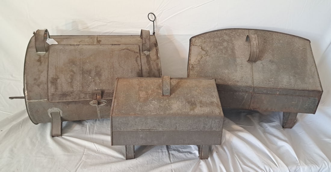 Lot of Three Chestnut Roasters: Largest is 19" Wide X 10" Tall X 13" Deep.