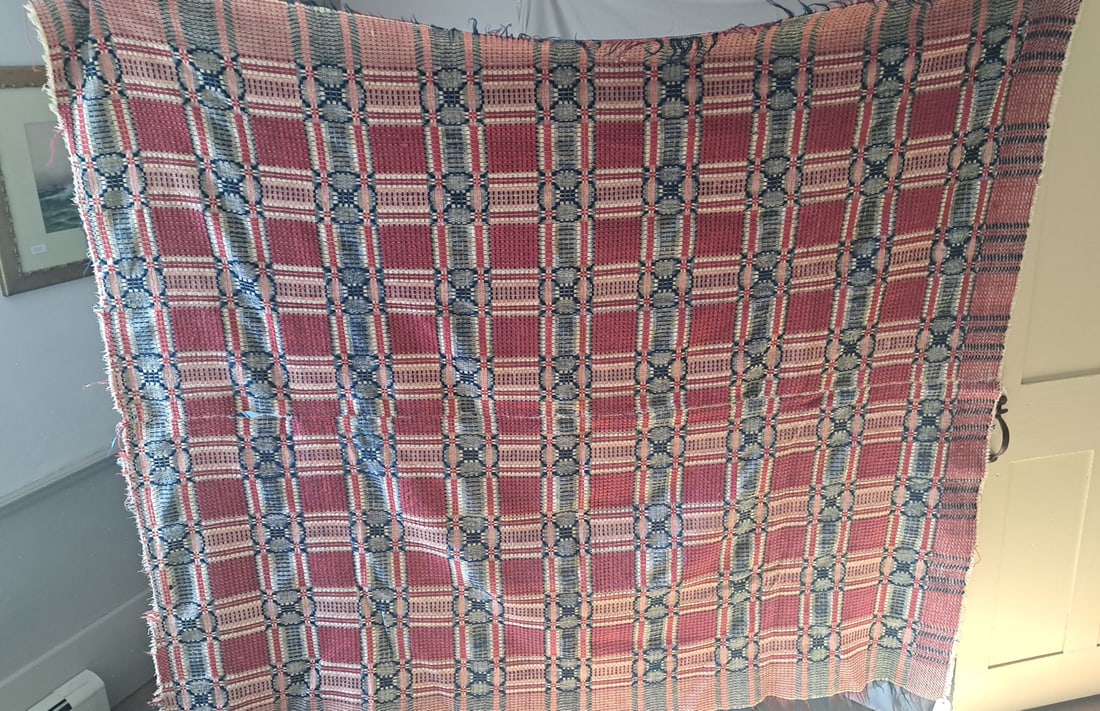 Three Color Woven Coverlet (1 of 5)