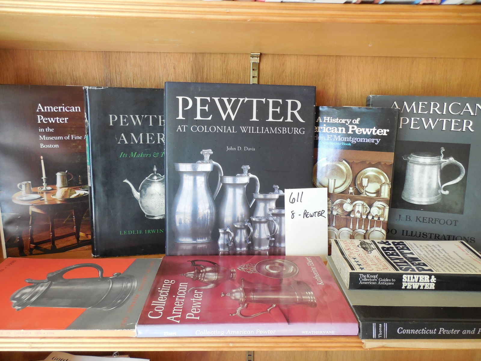 Lot of 8 Book on Mostly American Antique Pewter: Lot of 8 Book on Mostly American Antique Pewter