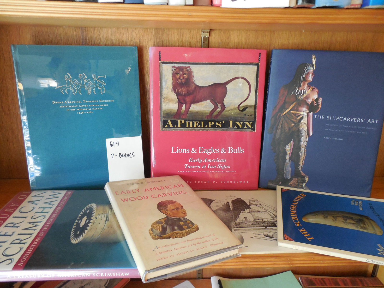 Lot of 7 Books – Scrimshaw, Ship Carvers, Tavern Signs, etc.: Lot of 7 Books – Scrimshaw, Ship Carvers, Tavern Signs, etc.