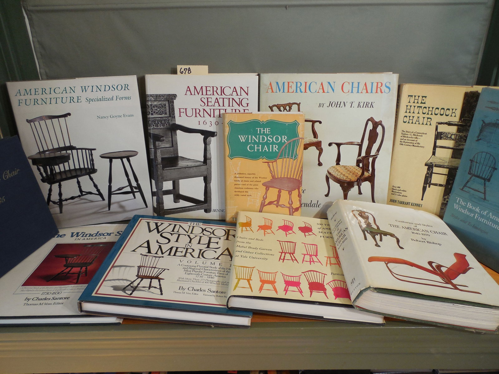 Lot of 11 Books on Antique Chairs – American, Windsor, Hitchcock, etc….: Lot of 11 Books on Antique Chairs – American, Windsor, Hitchcock, etc….