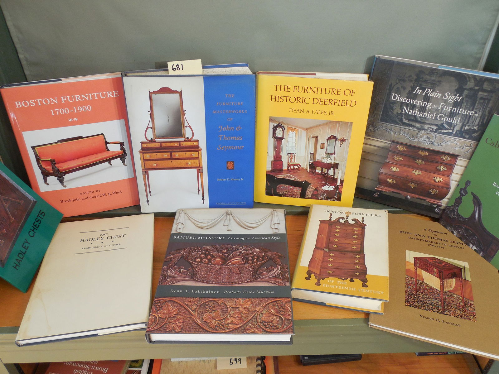 Lot of 10 Books Relating to Massachusetts Furniture & Furniture Makers (1 of 6)
