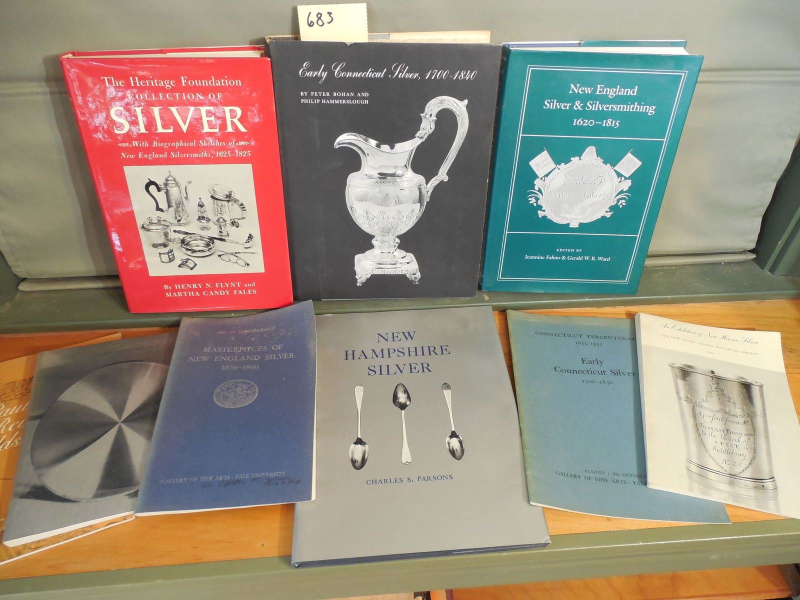 Lot of 9 Books Relating to Silver in New Hampshire, CT and New England (1 of 5)
