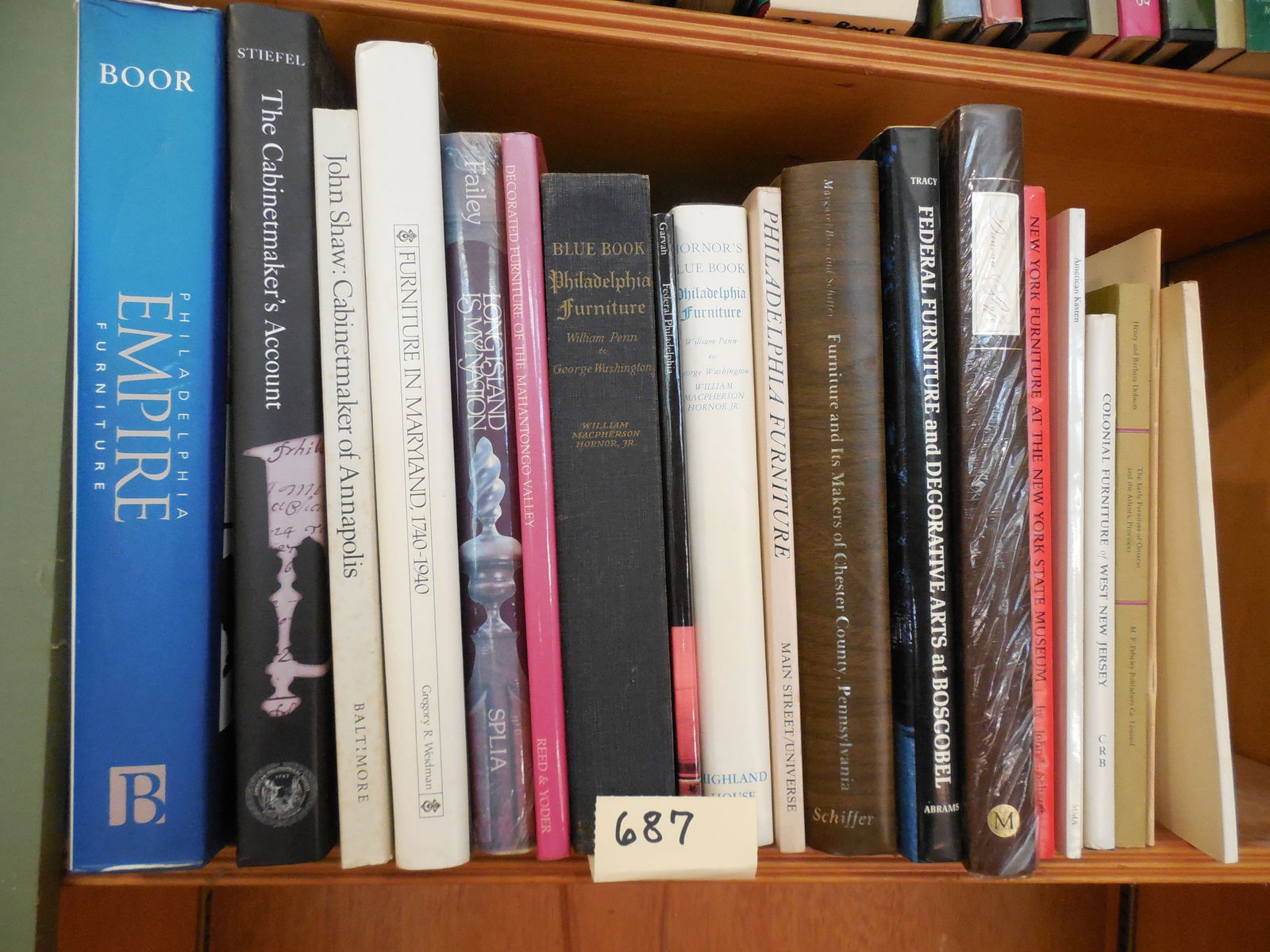 Large Shelf Lot of Books Relating to Furniture & Furniture Makers on the Mid-Atlantic Region 21 Book (1 of 8)
