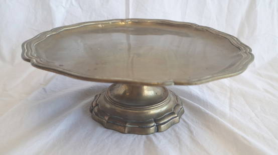 Early Brass Tazza: 3 1/2" Tall x 9 1/2" Wide