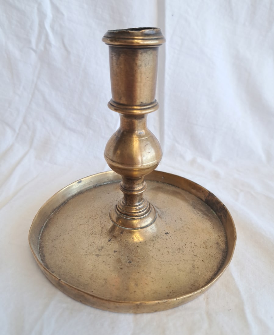 17th Century Brass Candlestick (1 of 5)