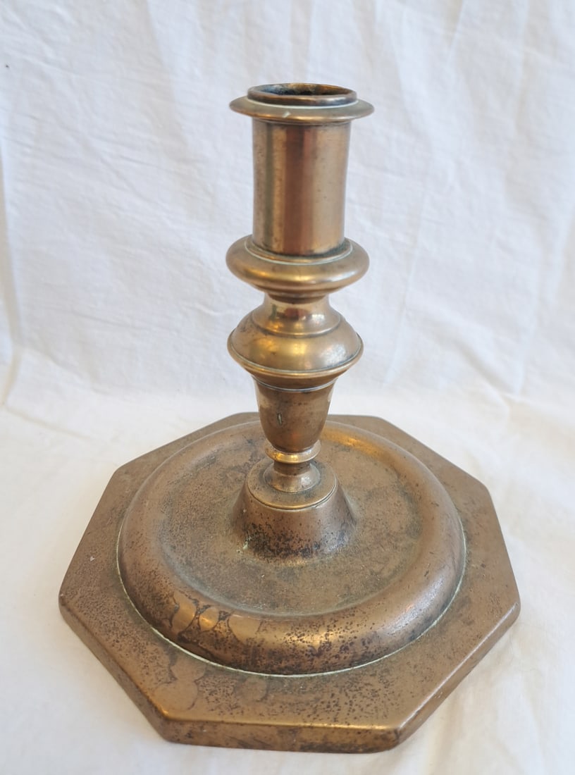 17th Century Brass or Bronze Candlestick (1 of 6)